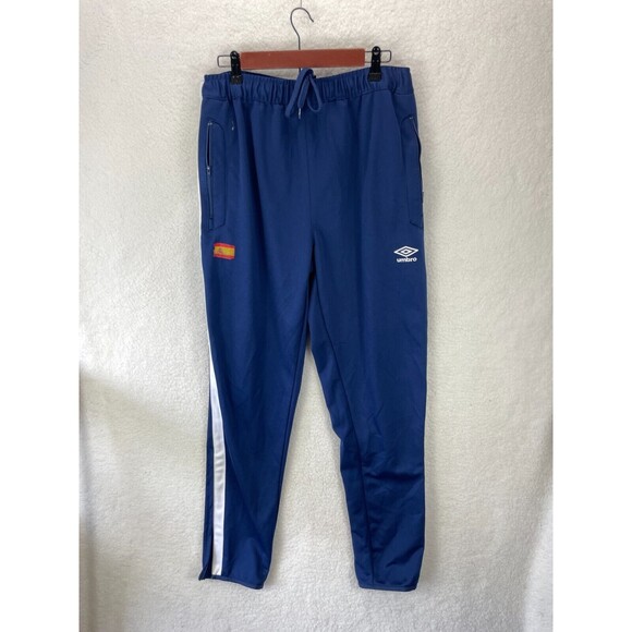 Umbro Spain Flag Soccer Track Pants Men’s L Blue Joggers Sweatpants Futbol - Picture 2 of 12